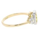 18ct Yellow Gold 0.35cts Diamond And Yellow Sapphire Ring