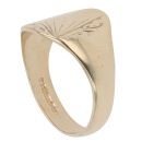 9ct Yellow Gold Patterned Signet Ring