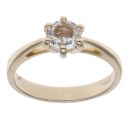 9ct Yellow Gold Cubic Zirconia Solitaire Ring