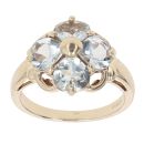 9ct Yellow Gold Cubic Zirconia Floral Ring