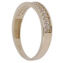 9ct Yellow Gold Cubic Zirconia Two Row Half Eternity Ring