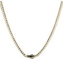 14ct Yellow Gold Monaco Classic Plain Lock Curb Chain 22"