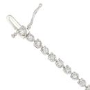 14ct White Gold 0.75ct Brilliant Cut Diamond Tennis Bracelet 6.5"