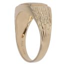 18ct Yellow Gold 0.20ct Patterned Diamond Signet Ring