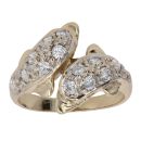9ct Yellow Gold Cubic Zirconia Dolphin Ring