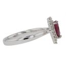 9ct White Gold 0.37ct Diamond And Ruby Ring