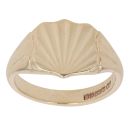 9ct Yellow Gold Patterned Shield Signet Ring