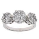 18ct White Gold 1.30ct Brilliant Cut Diamond Cluster Ring