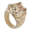9ct Yellow Gold British Bulldog Ring