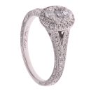 14ct White Gold 0.62ct Brilliant Cut Diamond Cluster Ring