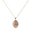 9ct Yellow And White Gold Celtic Patterned Locket And Chain 18"