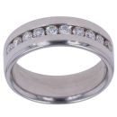 18ct White Gold 0.50ct Brilliant Cut Diamond Half Eternity Ring