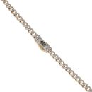 14ct Yellow Gold Monaco Classic Pave Lock Curb Chain 20"