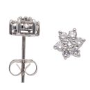 14ct White Gold 0.50ct Brilliant Cut Diamond Cluster Stud Earrings