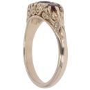 9ct Yellow Gold Garnet Three Stone Ring
