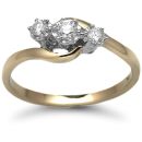 9ct Yellow Gold 0.25ct Trilogy Diamond Ring