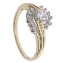 9ct Yellow Gold Cubic Zirconia Fancy Twist Ring