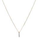 9ct Yellow Gold 0.30ct Diamond Trilogy Pendant and Chain 16"