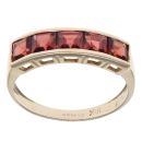 9ct Yellow Gold Orange Sapphire Five Stone Ring