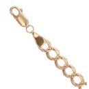 9ct Yellow Gold Diamond Cut Curb Bracelet 7.5"