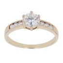 9ct Yellow Gold Cubic Zirconia Single Stone Ring