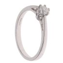 9ct White Gold 0.20ct Brilliant Cut Diamond Solitaire Ring