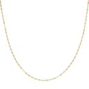 Gold Plated Silver Diamond Cut Bead Chain 20"