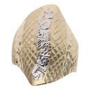 9ct Yellow and White Gold Textured Greek Key Fancy Ring