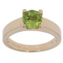 18ct Yellow Gold Peridot Single Stone Ring