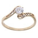 9ct Yellow Gold Cubic Zirconia Mum Heart Ring