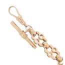 9ct Yellow Gold Stars and Bars T Bar Bracelet 8.5"