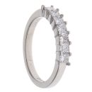 Platinum 0.50ct Princess Cut Diamond Seven Stone Eternity Ring