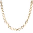 9ct Yellow Gold Patterned and Plain Belcher Chain 24"