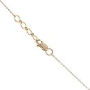 18ct Yellow Gold 0.10ct Diamond and Moissanite Cluster Pendant and Chain 18"