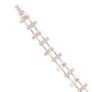 9ct White Gold Cubic Zirconia Fancy Bracelet 7"