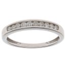 9ct White Gold 0.25ct Brilliant Cut Diamond Half Eternity Ring