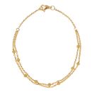 22ct Yellow Gold Duo Strand Beaded Bracelet 7"