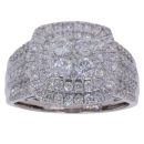 18ct White Gold 1.50ct Brilliant Cut Diamond Cluster Ring