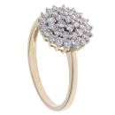 9ct Yellow Gold Cubic Zirconia Cluster Ring
