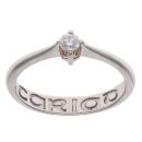 9ct White and Rose Gold 0.10ct Diamond Solitaire Clogau Ring