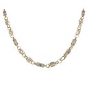 14ct Yellow And White Gold Greek Key Chain 24"