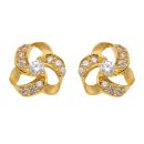 22ct Yellow Gold Cubic Zirconia Infinity Knot Stud Earrings
