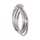 Sterling Silver Cubic Zirconia Trio Ring Set by Icesia