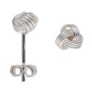 Silver Knot Stud Earrings By Icesia