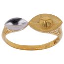22ct Yellow and White Gold Evil Eye Ring