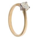 18ct Yellow Gold 0.65ct Heart Cut Diamond Solitaire Ring