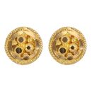22ct Yellow Gold Chakra Stud Earrings