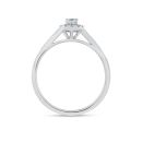 9ct White Gold Lab Grown Diamond Halo Solitaire Ring G VS