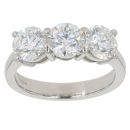 Platinum 2.50ct Brilliant Cut Diamond Trilogy Ring