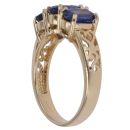 18ct Yellow Gold Three Stone Sapphire Ring